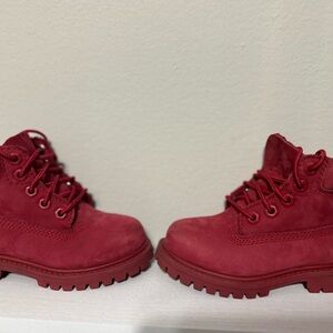 Kids Red Timberland Boots